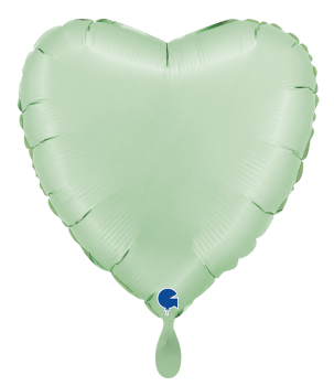 Folienballon - Herz, mintfarben - ø 45cm